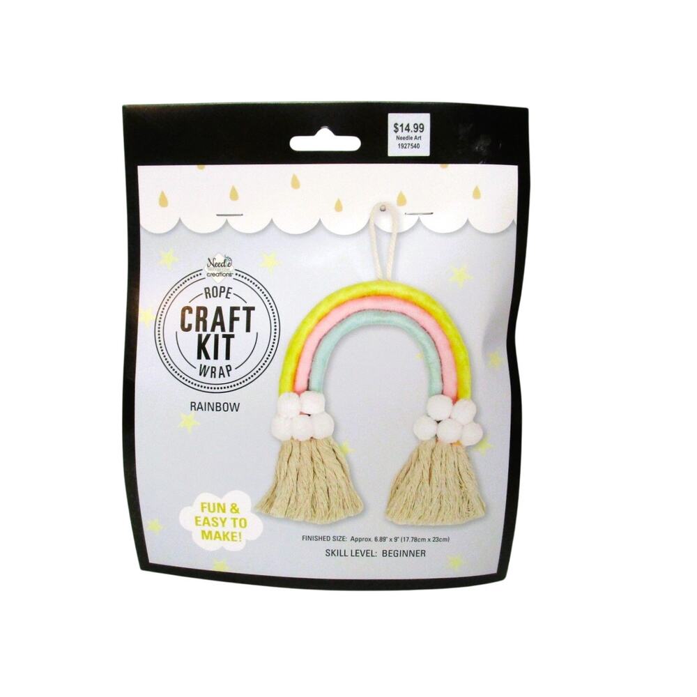 Fabric Editions Rope Craft Kit Pastel Rainbow Beginner Level Baby Shower Gift